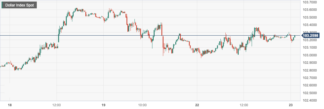 美元指数 (DXY)：