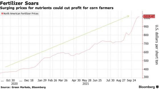 农民将转种大豆？化肥价格飙升致美国种植玉米利润明年锐减25%
