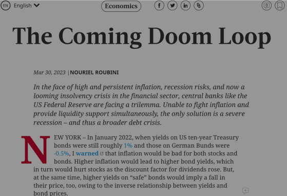 “末日博士”：美联储面临三难抉择 美国经济将陷入“厄运循环”