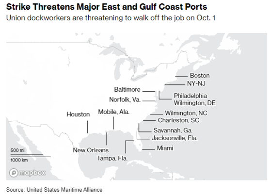 供应链危机再次逼近美国 码头工人罢工威胁或冲击经济
