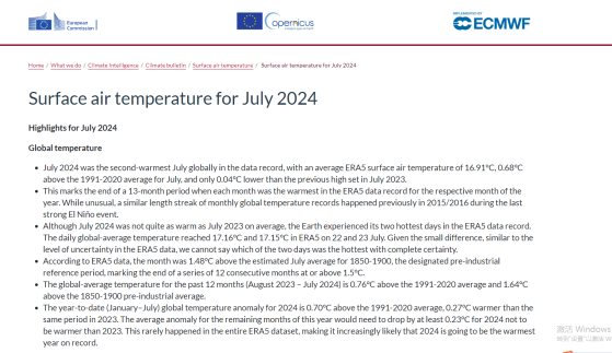 7月惊现有史以来“最热两日”，2024成为最热一年几无悬念！